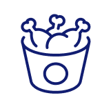 Fried or fatty meals icon