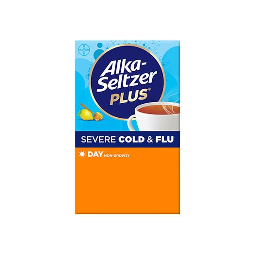 Alka-Seltzer Plus® Severe Cold & Flu Honey Lemon Zest Flavor Mix-In Packets Day 