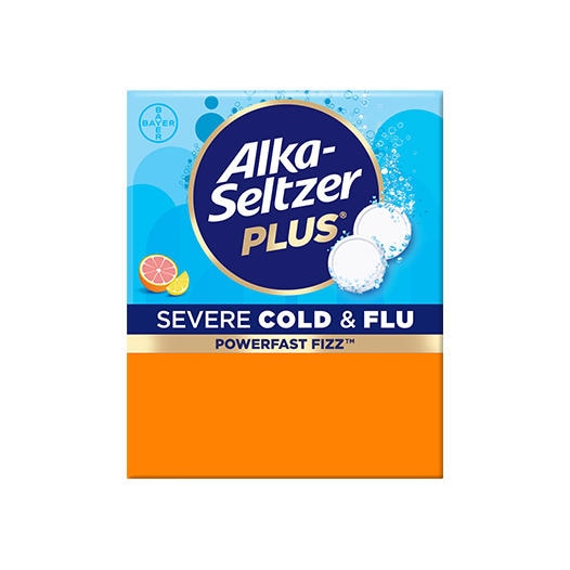 Alka-Seltzer Plus® Severe Cold & Flu PowerFast Fizz™ Citrus Flavor Effervescent Tablets 