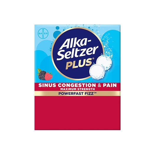 Alka-Seltzer Plus® Sinus Congestion & Pain Maximum Strength PowerFast Fizz™ Berry Flavor Effervescent Tablets