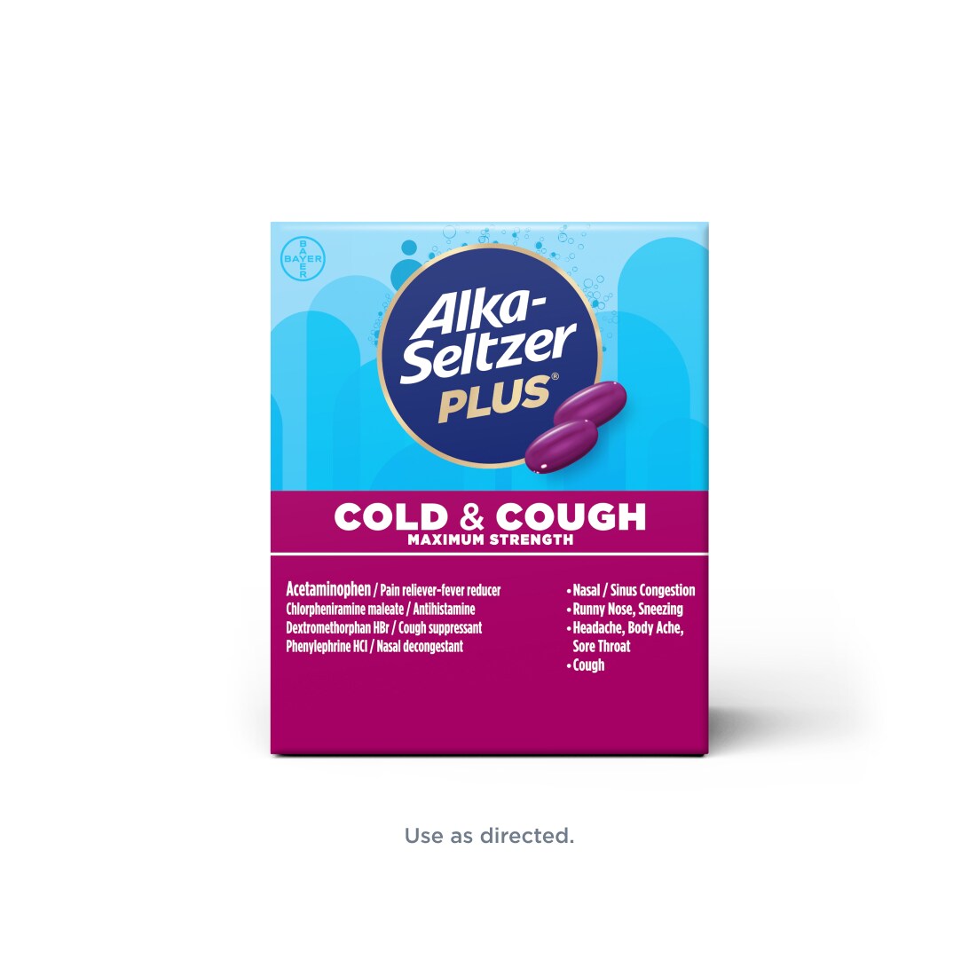 ALKA-SELTZER PLUS® MAXIMUM STRENGTH COLD & COUGH LIQUID GELS