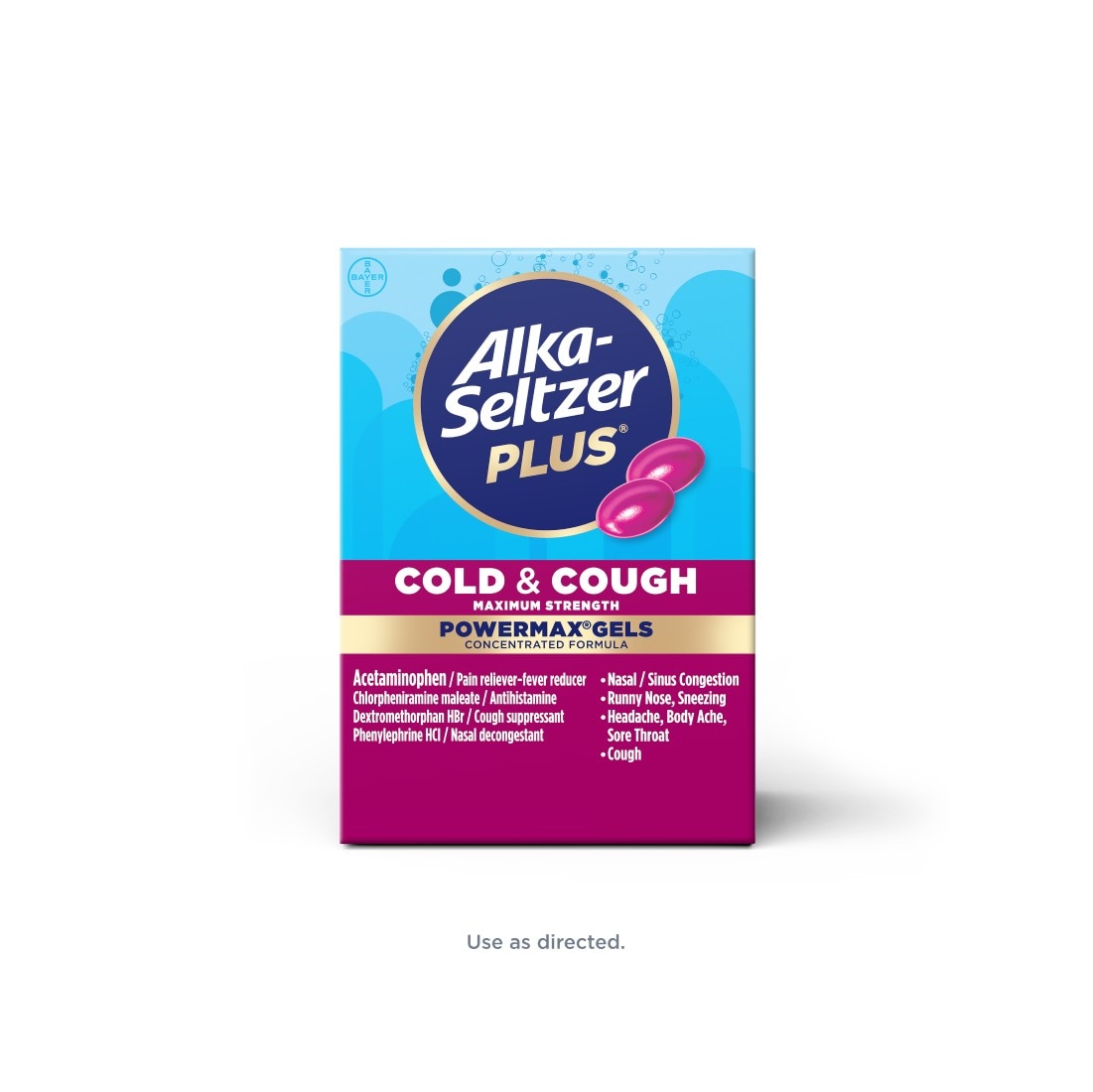 ALKA-SELTZER PLUS® MAXIMUM STRENGTH COLD & COUGH POWERMAX® GELS