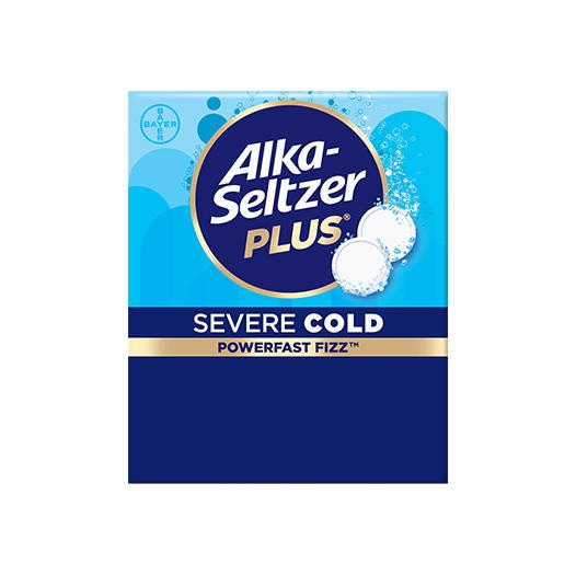 Alka-Seltzer Plus Cold Sparkling Original Effervescent Tablets product box