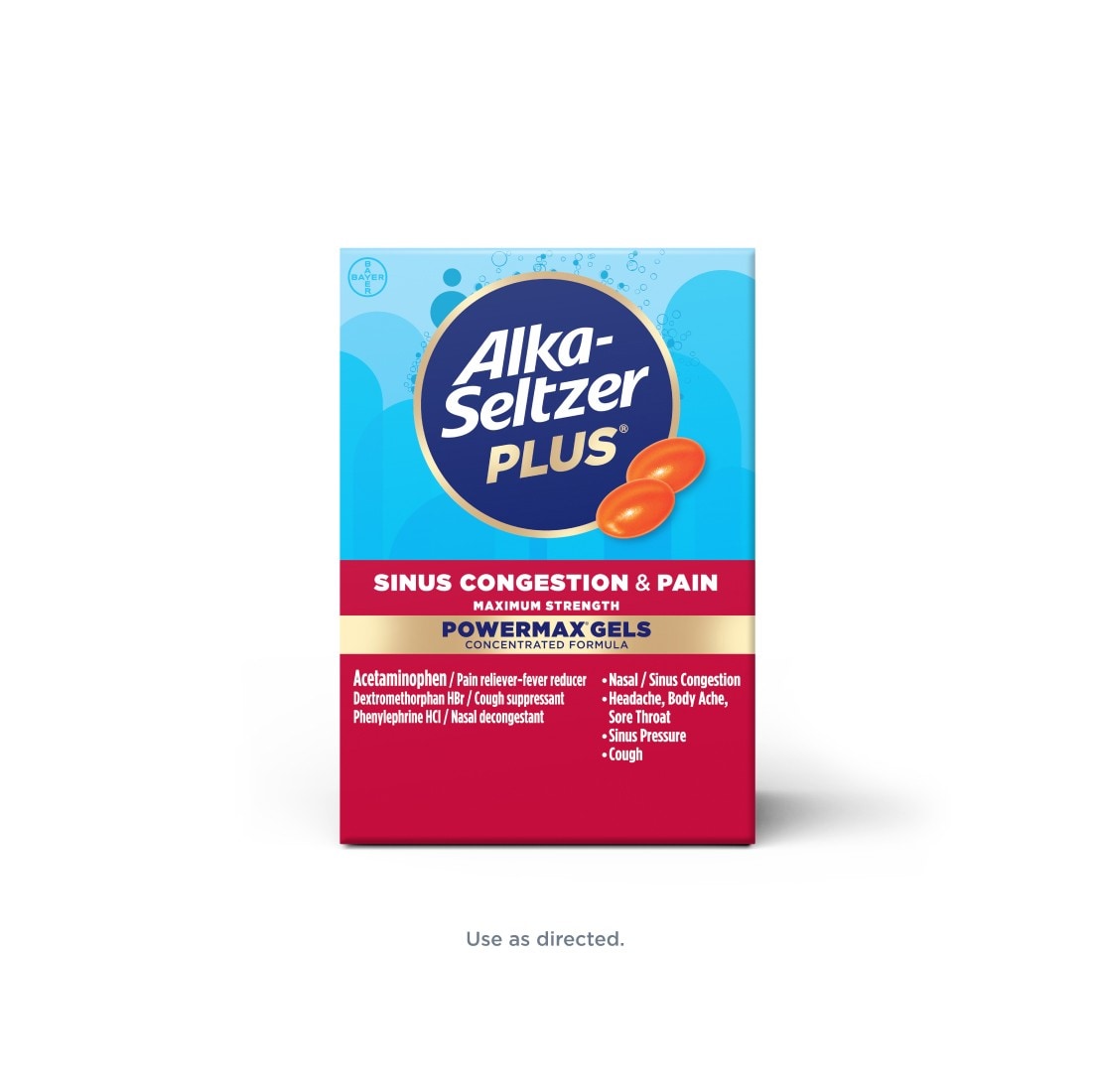 Alka-Seltzer Plus® Sinus Congestion & Pain Maximum Strength PowerMax® Gels